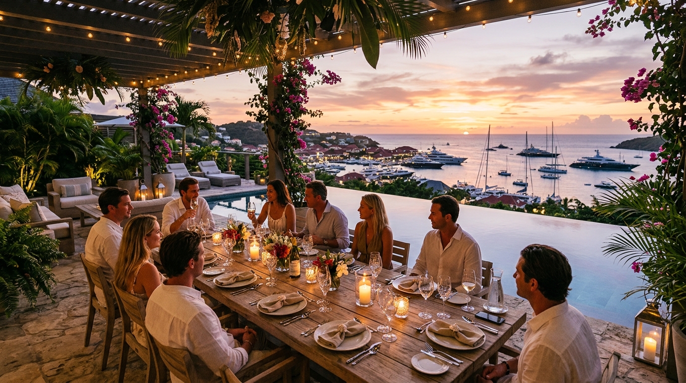Private Entertaining & Intimate Celebrations in St. Barts Luxury Villas